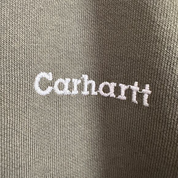 CARHARTT | Vintage Olive Green Hooded Sweatshirt | Size XL - Picture 2 of 4